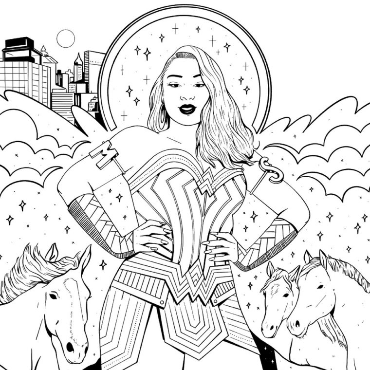 Megan Colouring Pages