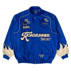 Blue Brockhampton Racer Jacket
