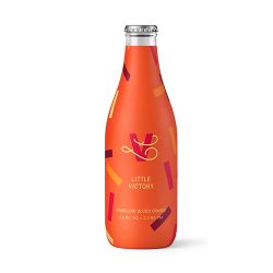 Bottle of Little Victory Sparkling Blood Orange Soda