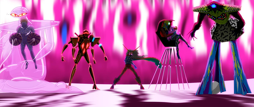 A group of aliens from the game, No More Heroes III
