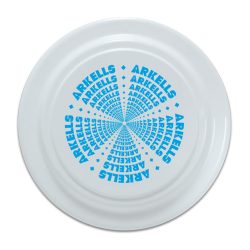 White and blue Arkells Frisbee
