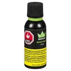 A 40 ml bottle of Redecan Reign Drops 15:15.