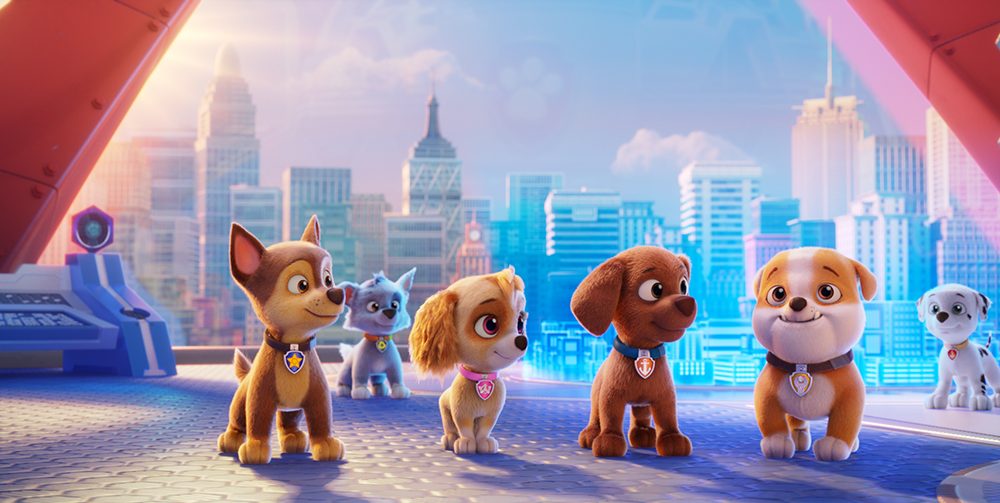 The Paw Patrol in their new headquarters from Paw Patrol: The Movie.
