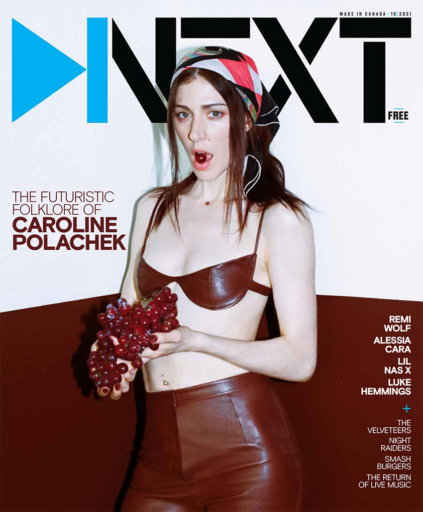 Cover of NEXT Magazine's October 2021 issue featuring Caroline Polachek