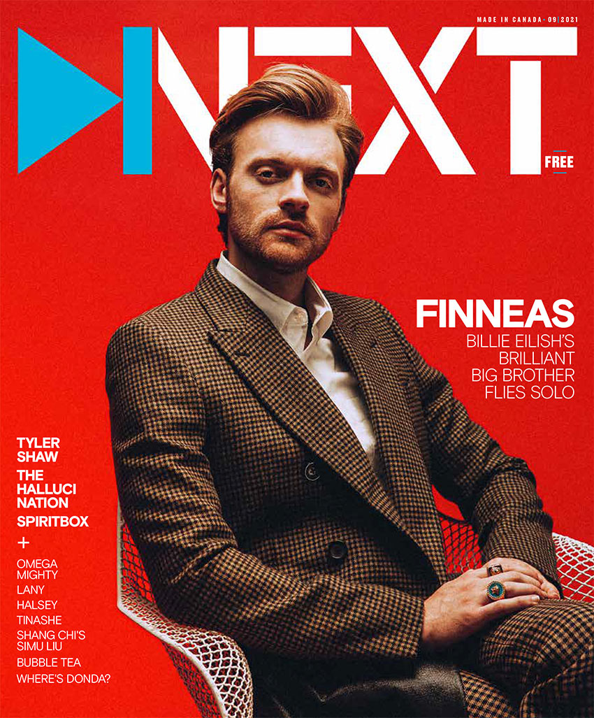 Cover of NEXT Magazine September 2021 featuring Finneas
