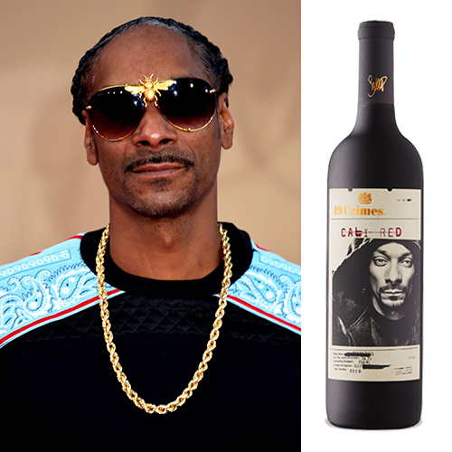 Snoop Dogg and a bottle of his Cali Red 2019 wine.