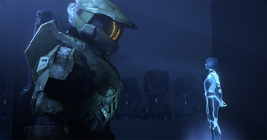 A still from the video game Halo Infinite.