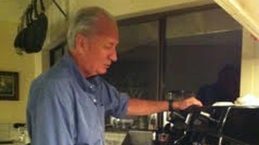 Michael Nesmith making coffee