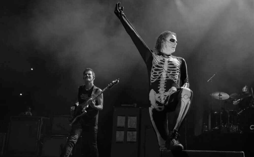 My Chemical Romance playing on stage