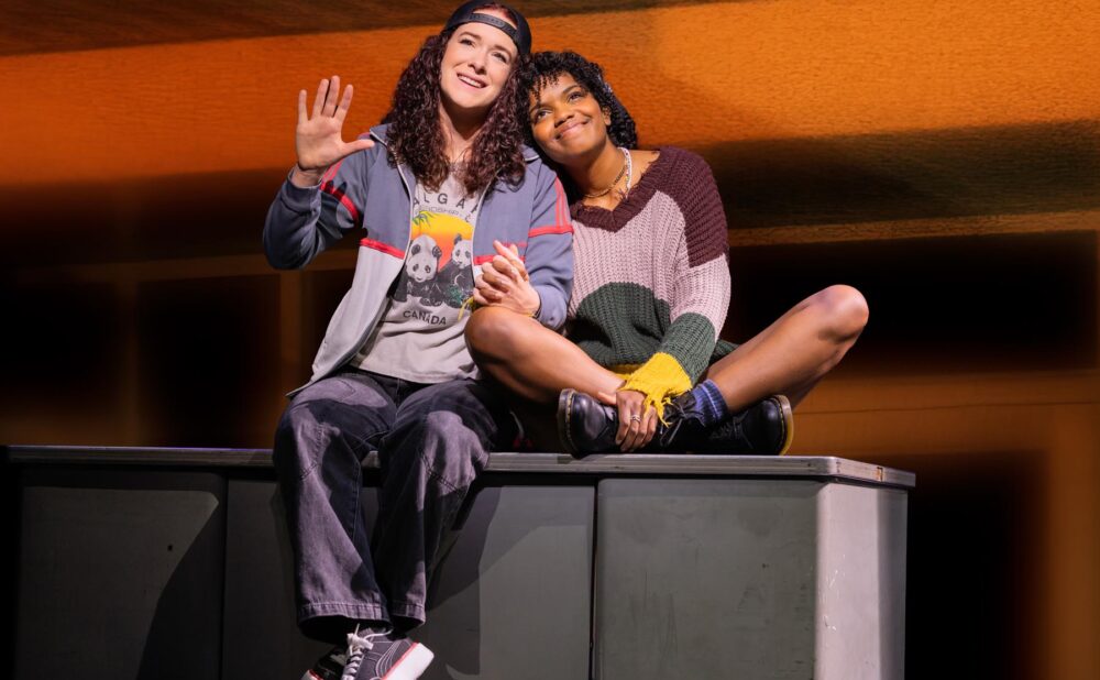 Left to right: Jade McLeod and Teralin Jones in the North American Tour of Jagged Little Pill. (Photo by Evan Zimmerman)