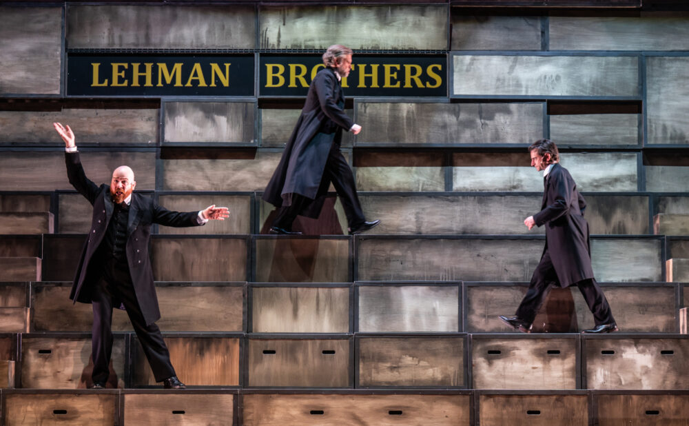 Graeme Somerville, Jordan Pettle, Ben Carlson in The Lehman Trilogy (Photos by Dahlia Katz)