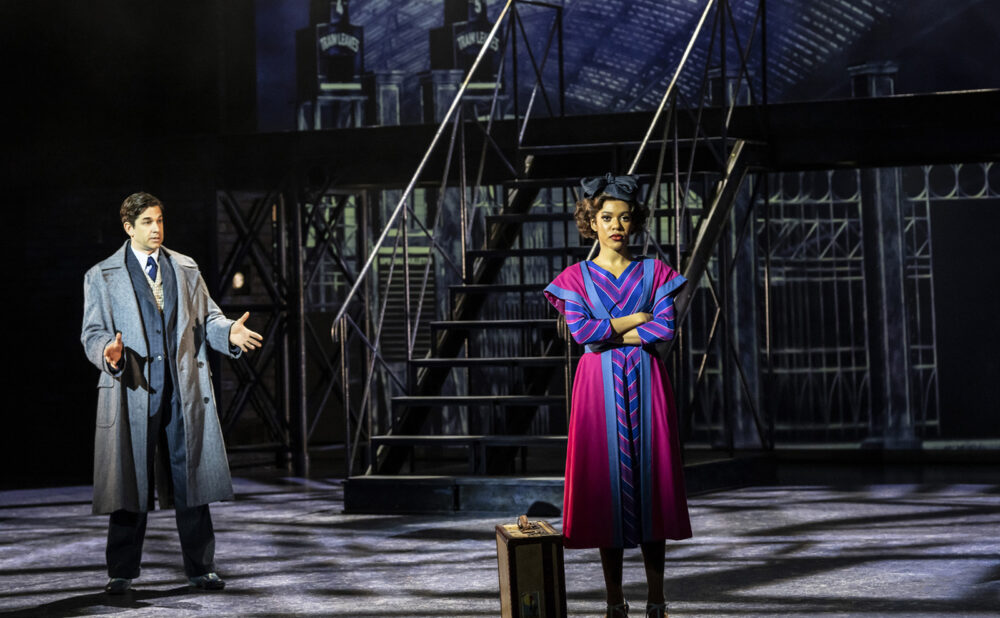 Adam Garcia as Julian Marsh and Nicole-Lily Baisden as Peggy Sawyer in 42nd Street, Original Cast, 2023. Photo Credit: Johan Persson.