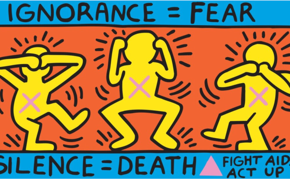 Keith Haring, Ignorance=Fear, Silence=Death, 1989