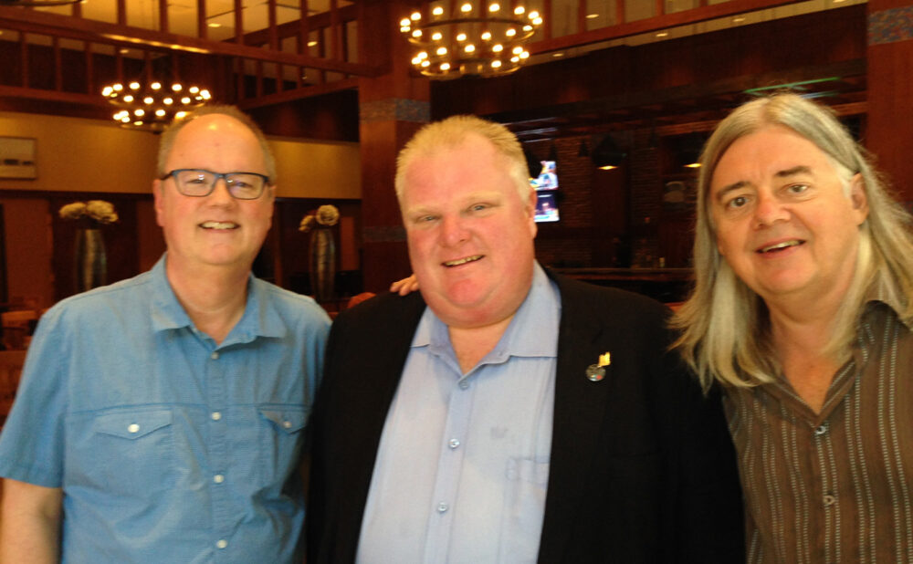Rob Ford was eventually convinced to show up for scheduled meeting with SXSW co-founder Roland Swenson, and myself, during 2013 Music City visit to Austin, TX.
