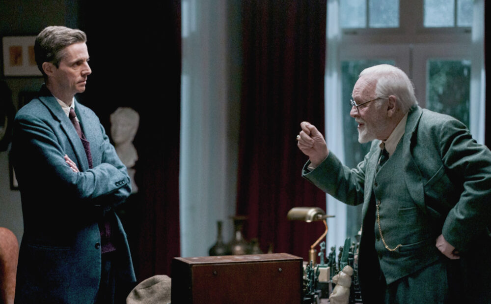 Anthony Hopkins as Sigmund Freud, Matthew Goode as C.S. Lewis in 'Freud’s Last Session' (Sabrina Lantos/Sony Pictures Classics)