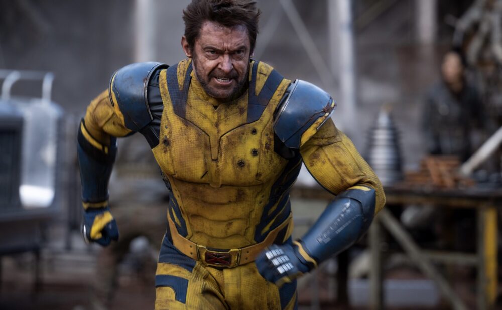 Hugh Jackman as Wolverine/Logan in 20th Century Studios/Marvel Studios' DEADPOOL & WOLVERINE. Photo by Jay Maidment. © 2024 20th Century Studios / © and ™ 2024 MARVEL.