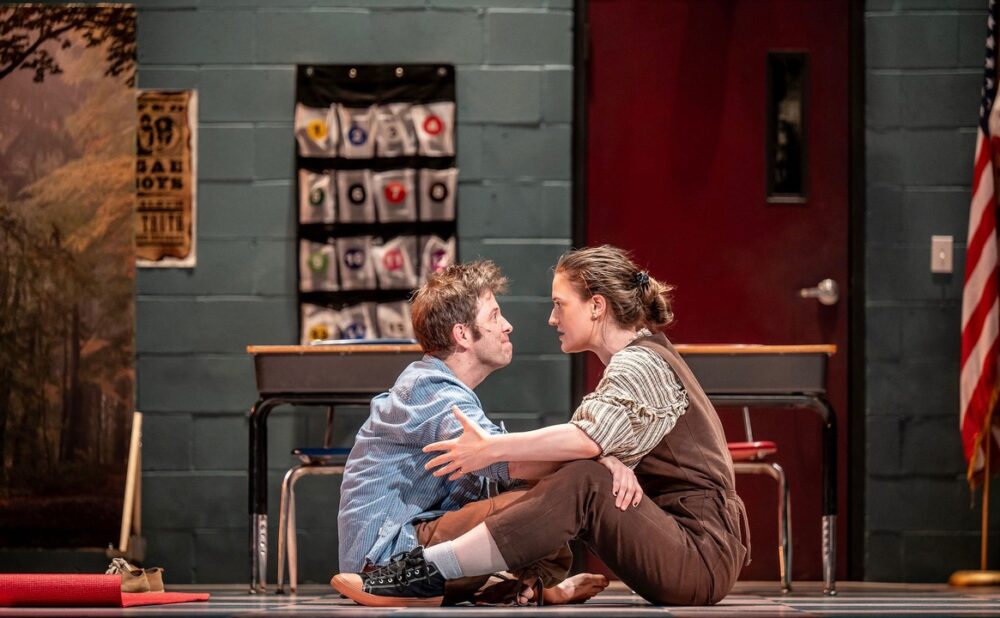 Colin A. Doyle and Rachel Cairns in The Thanksgiving Play. Photo: Dahlia Katz